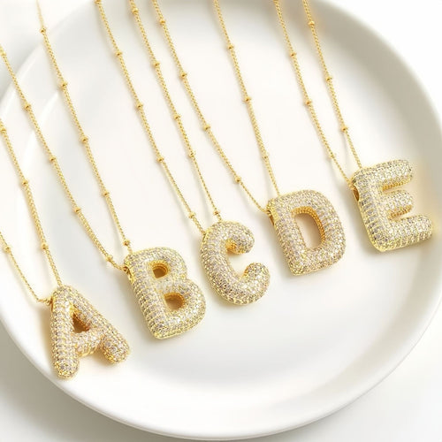 Balloon Letter Pendant Chain