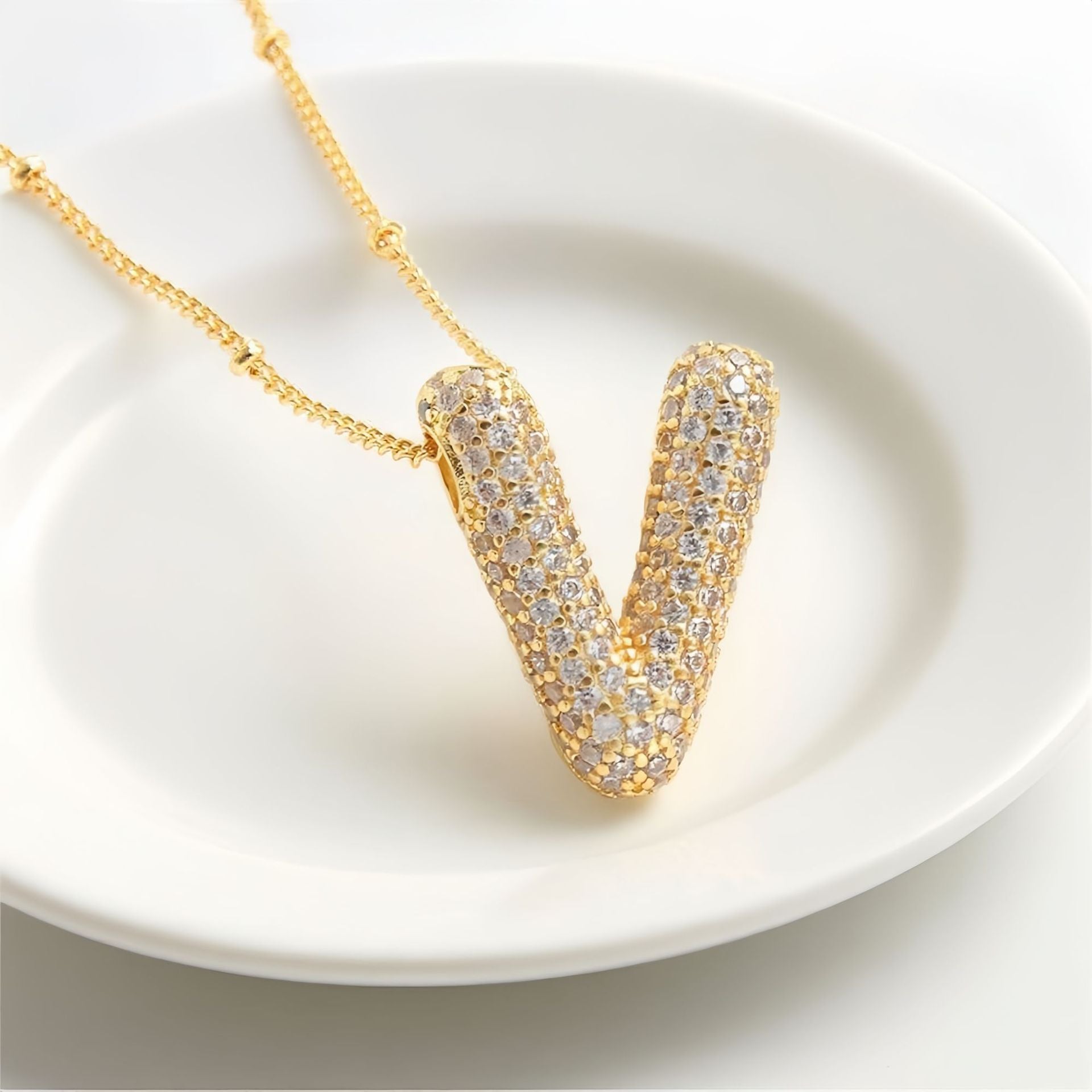 Balloon Letter Pendant Chain