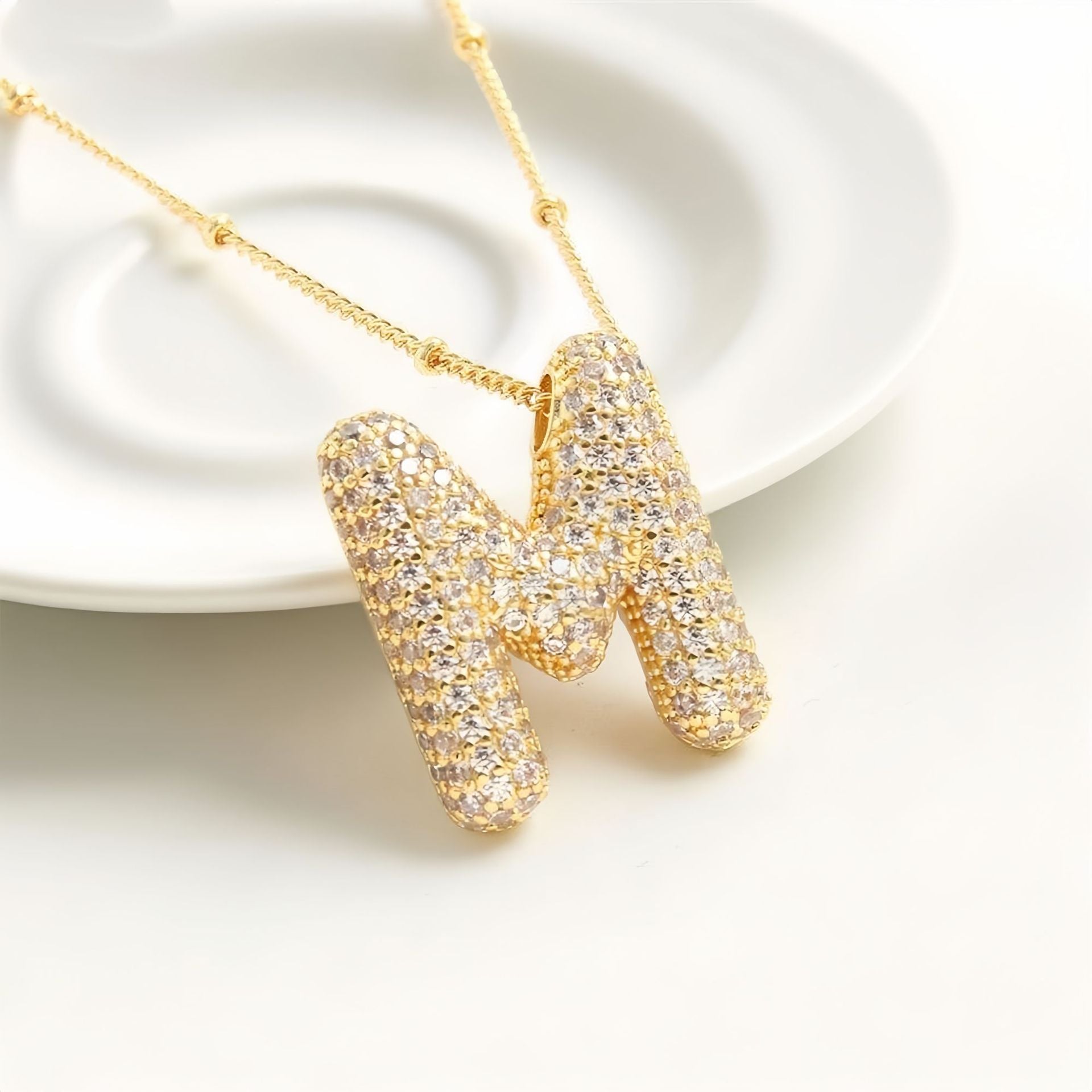 Balloon Letter Pendant Chain