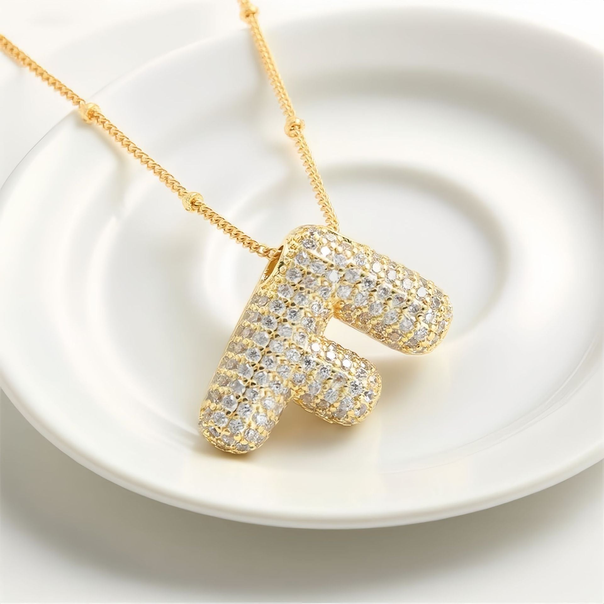 Balloon Letter Pendant Chain