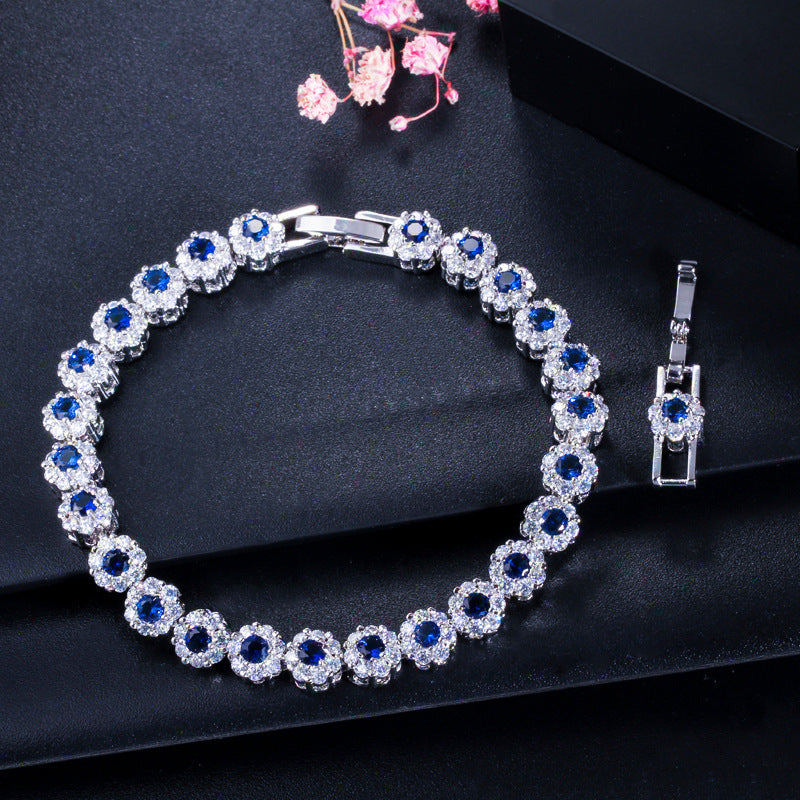 Elegant Zircon Platinum Bracelet