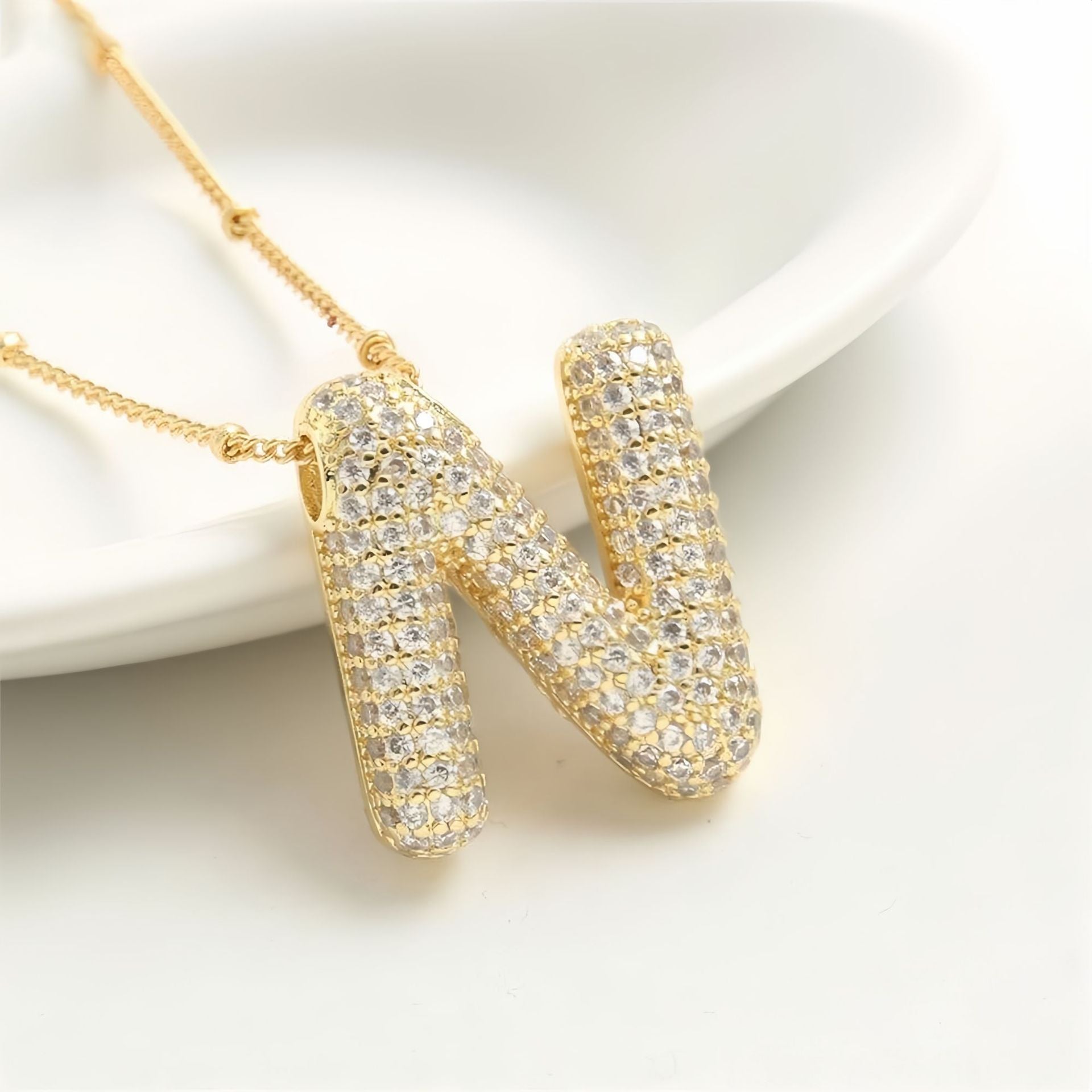 Balloon Letter Pendant Chain