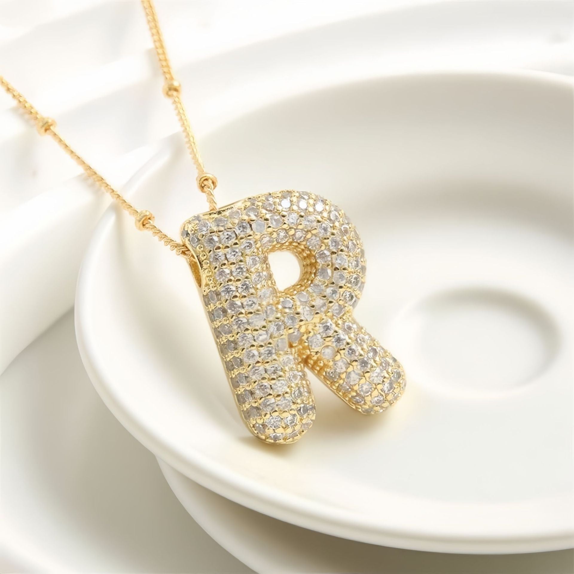 Balloon Letter Pendant Chain