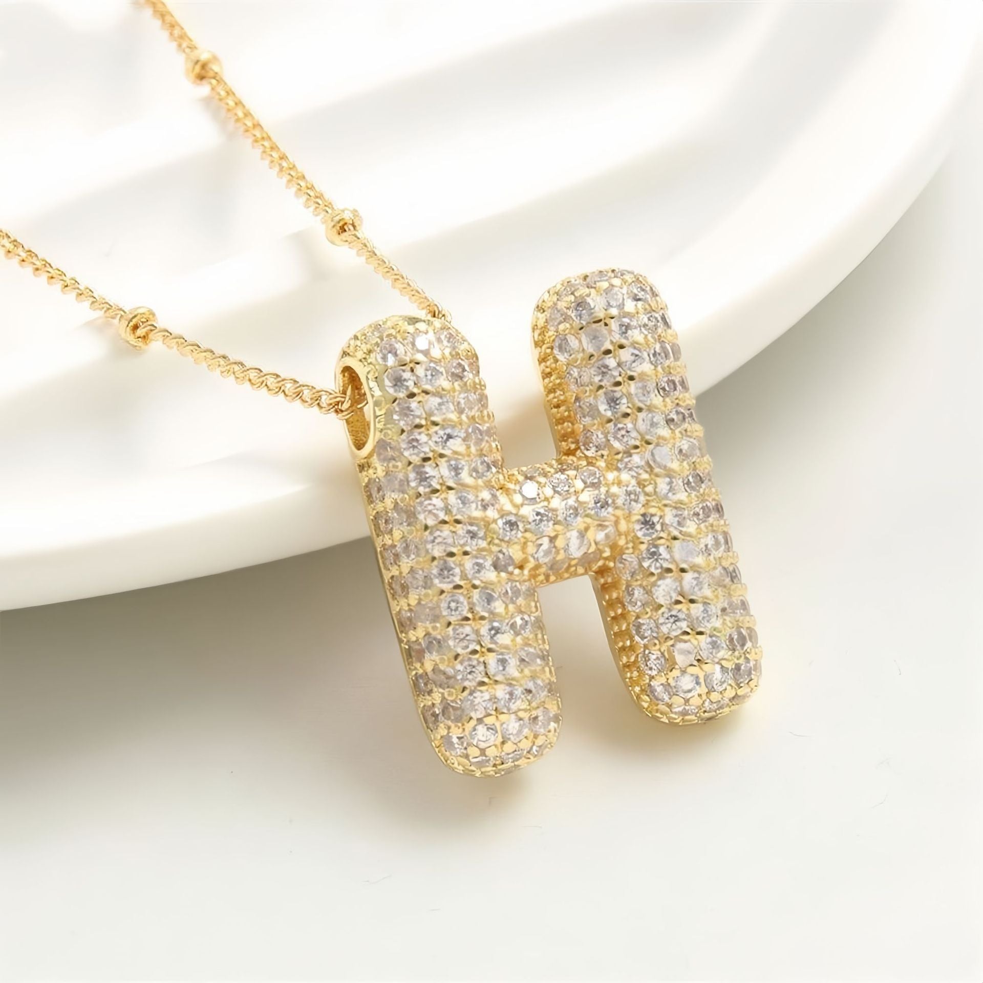 Balloon Letter Pendant Chain