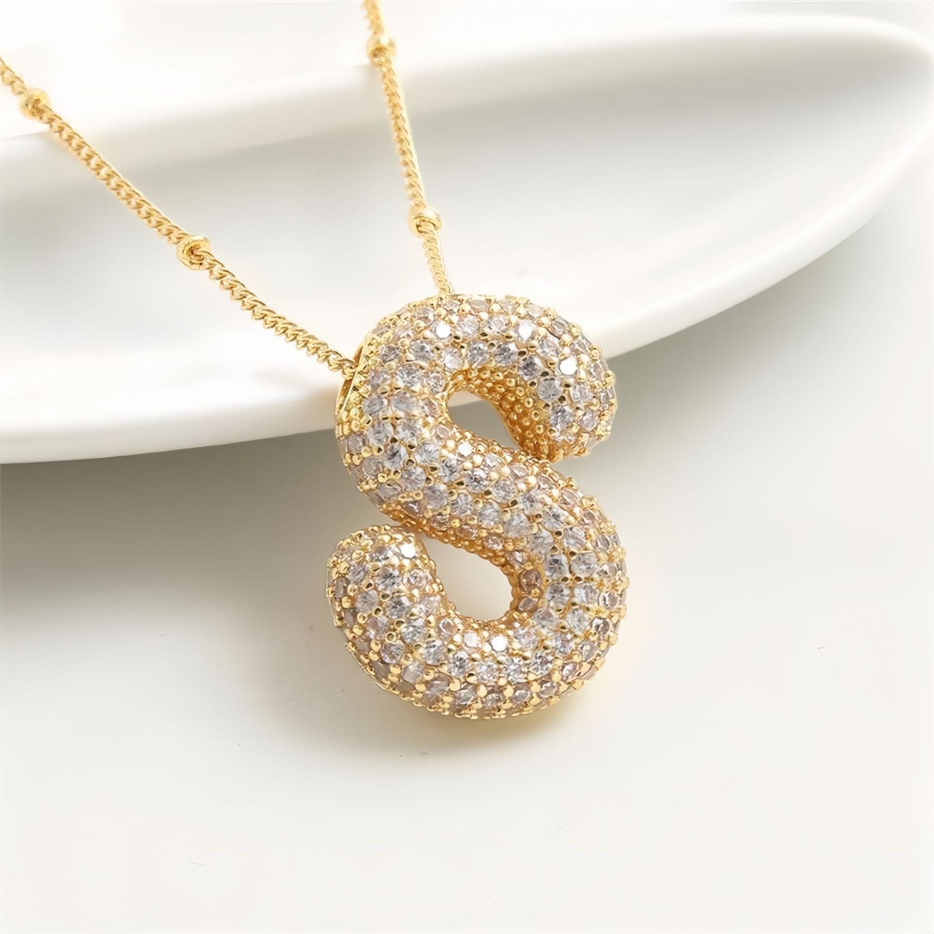 Balloon Letter Pendant Chain