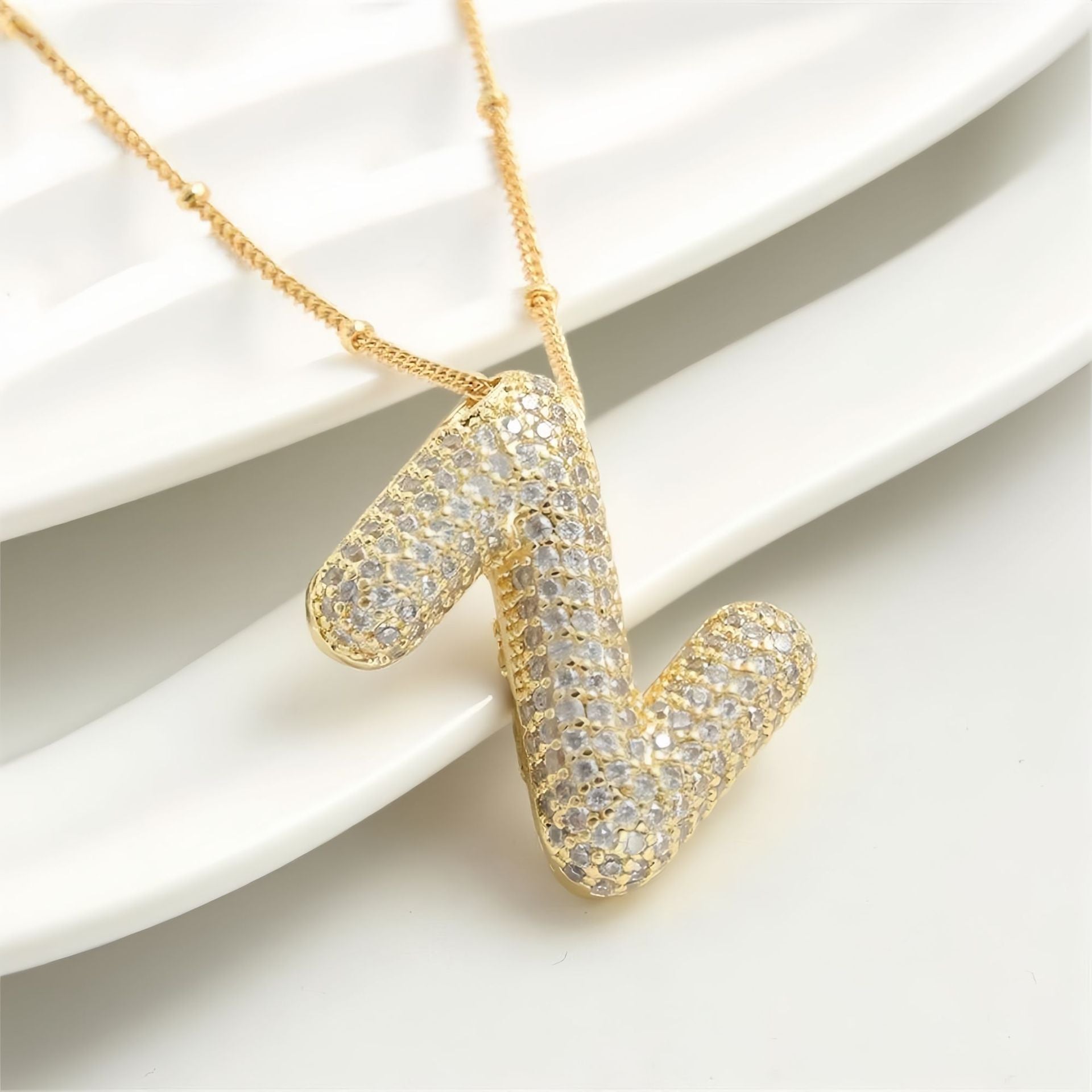 Balloon Letter Pendant Chain