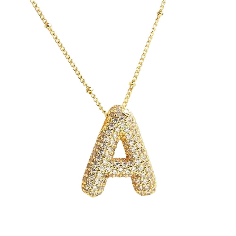 Balloon Letter Pendant Chain