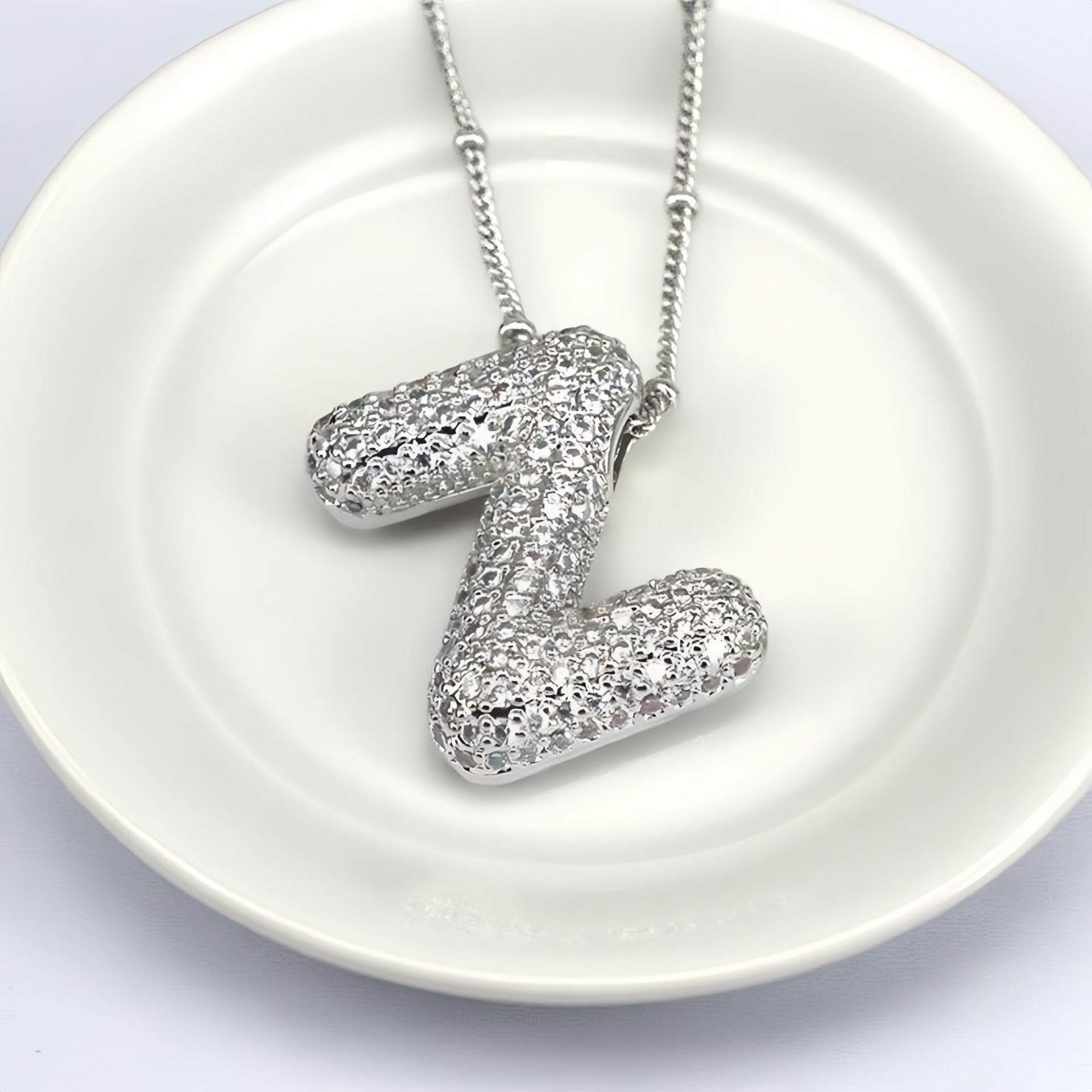 Balloon Letter Pendant Chain
