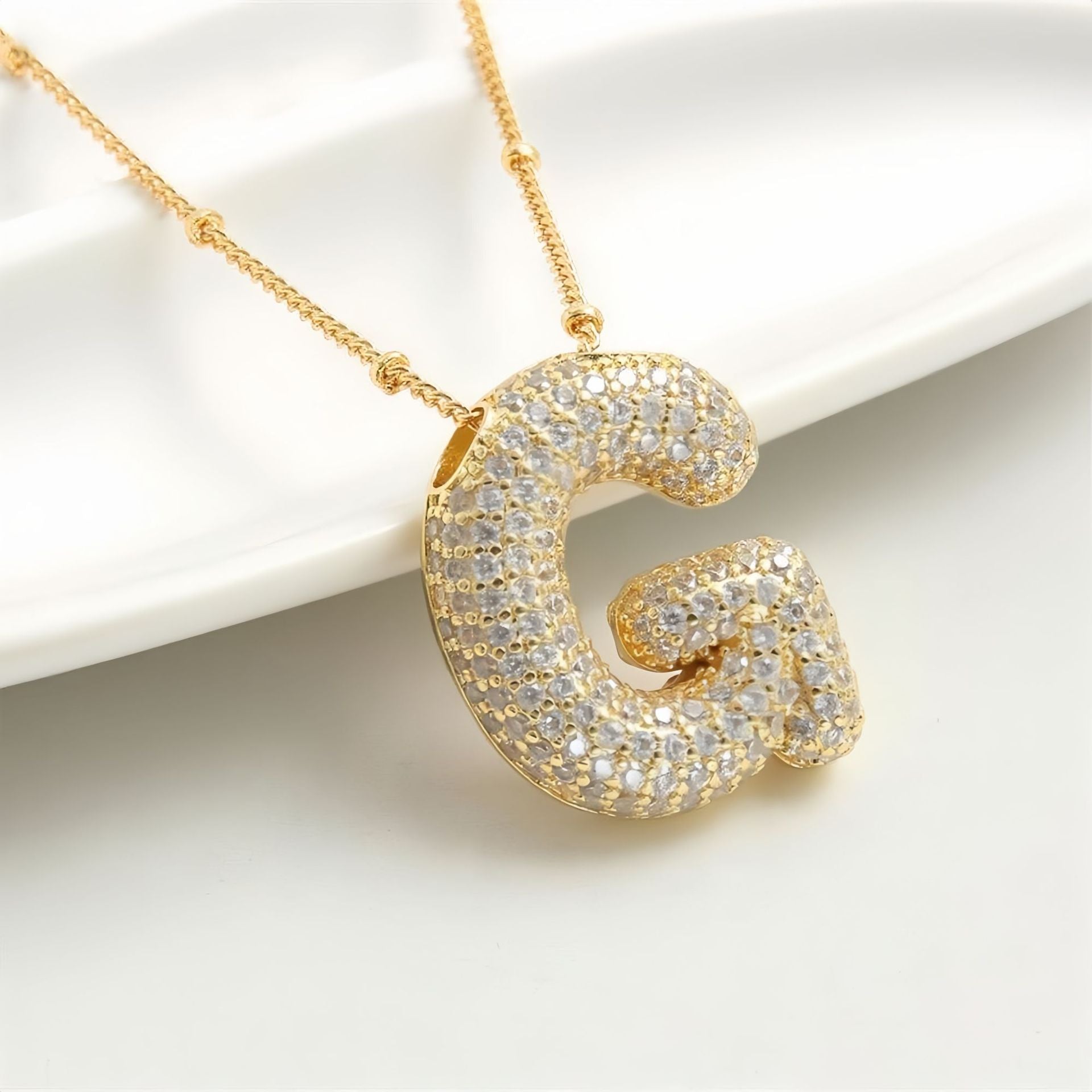Balloon Letter Pendant Chain