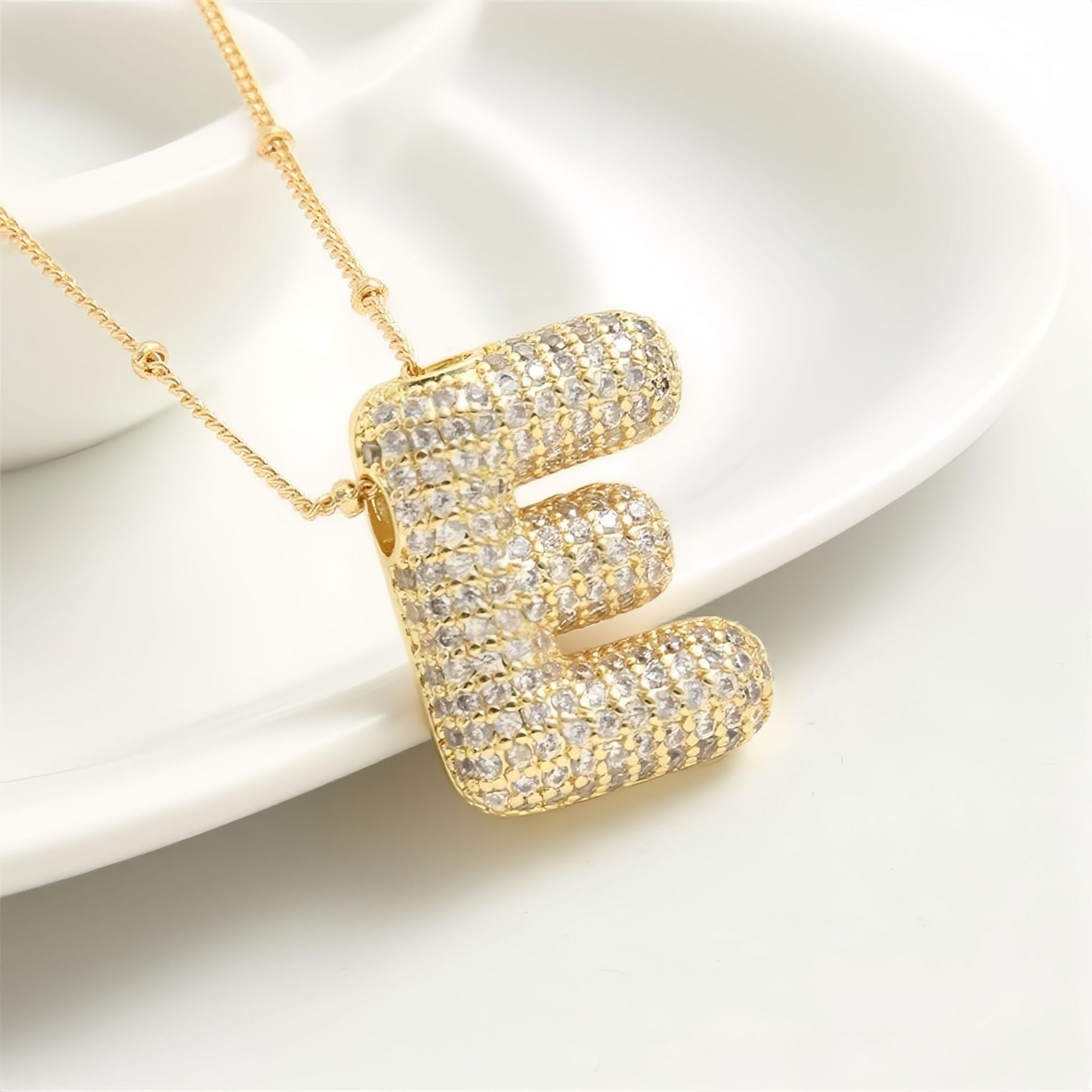 Balloon Letter Pendant Chain