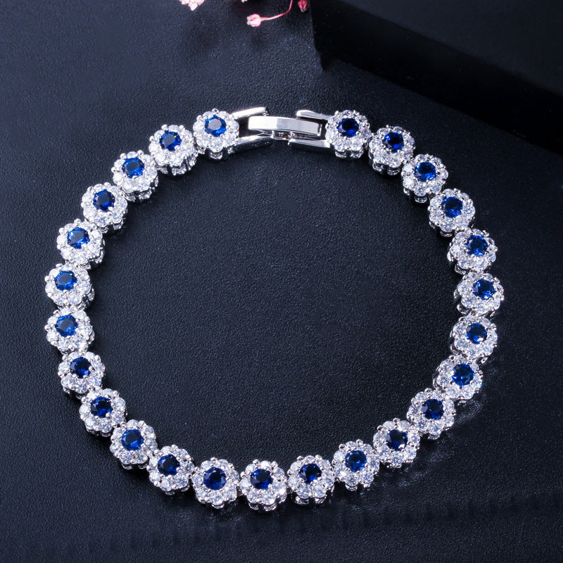 Elegant Zircon Platinum Bracelet