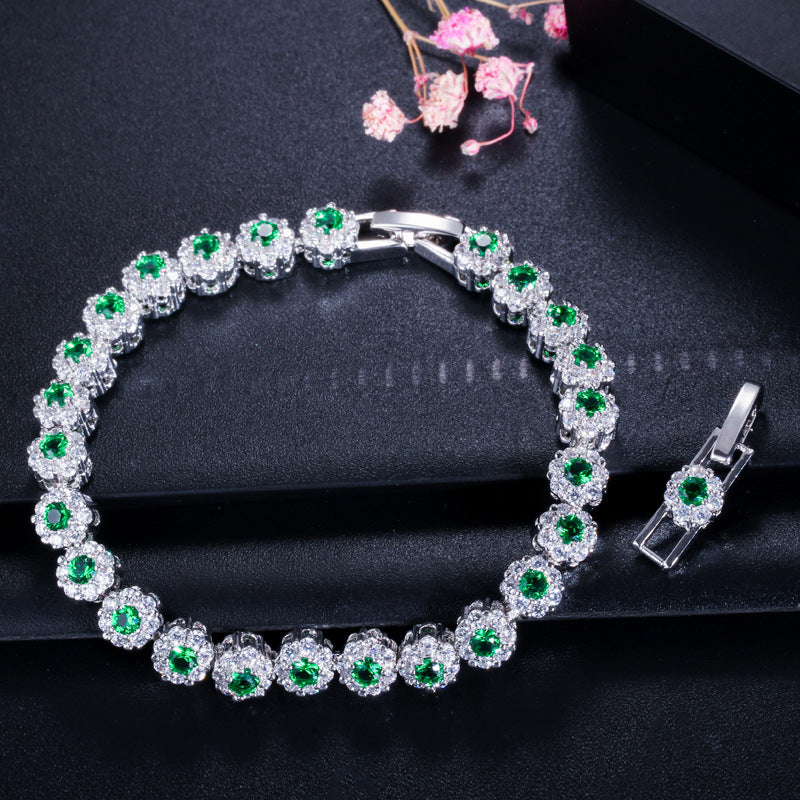 Elegant Zircon Platinum Bracelet