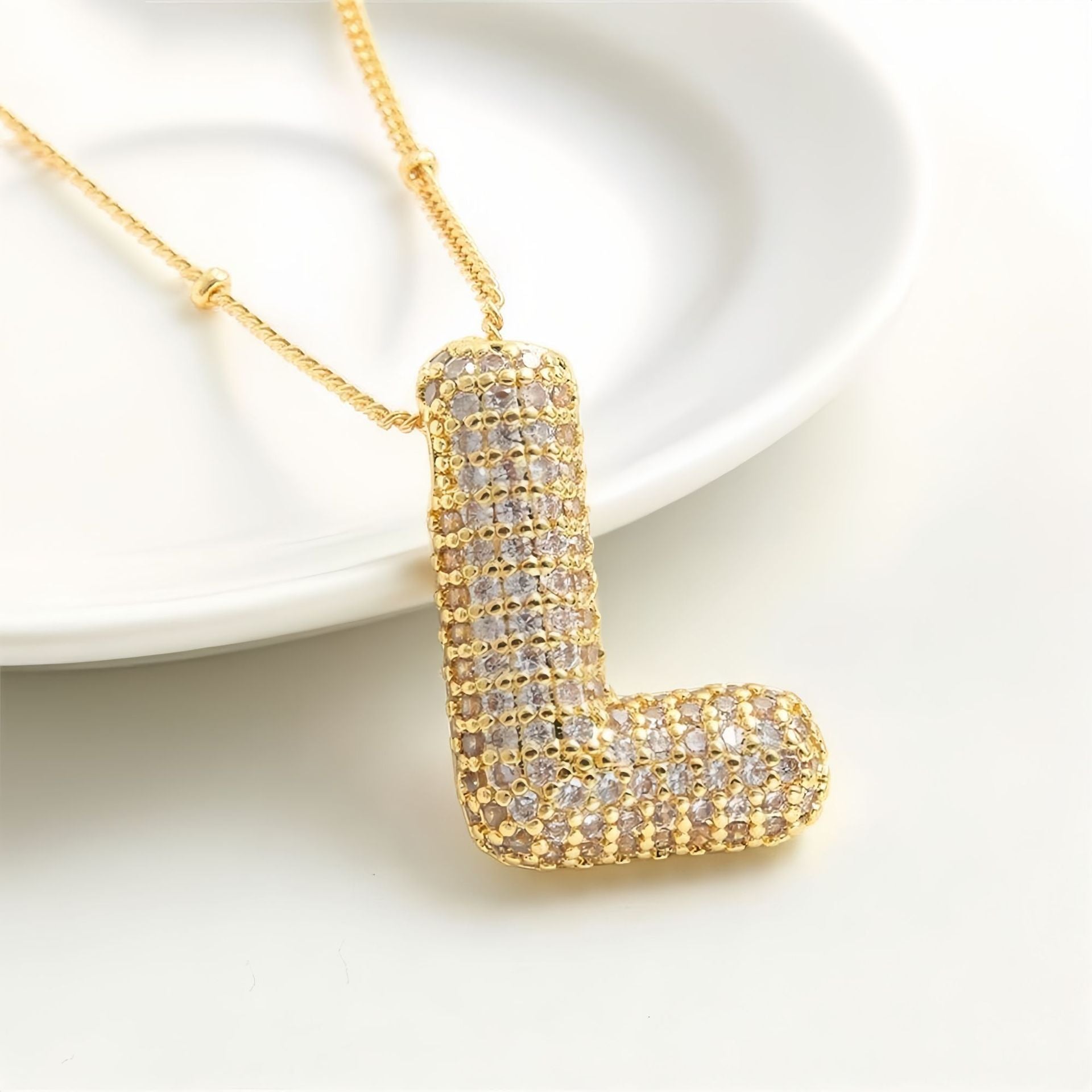 Balloon Letter Pendant Chain