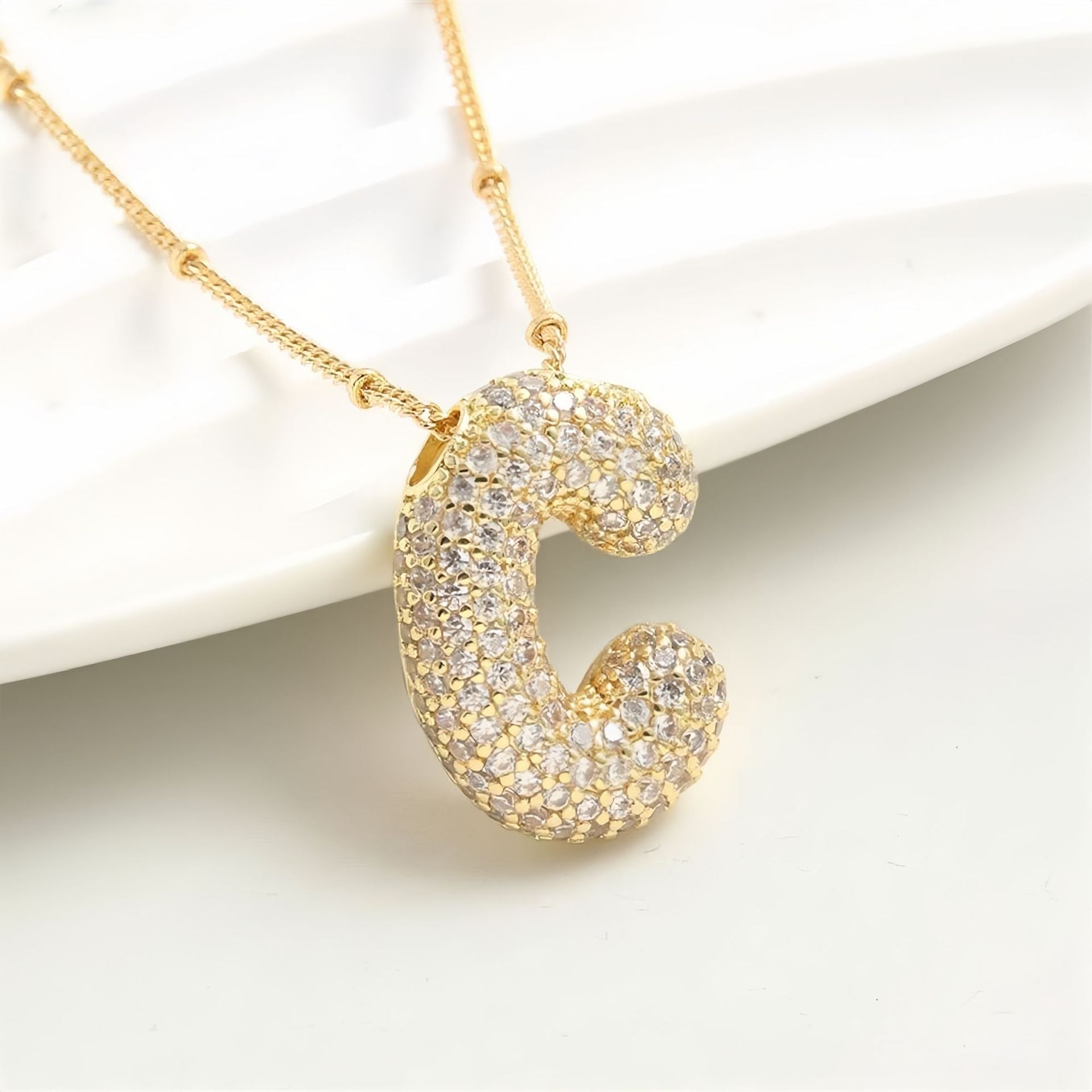 Balloon Letter Pendant Chain