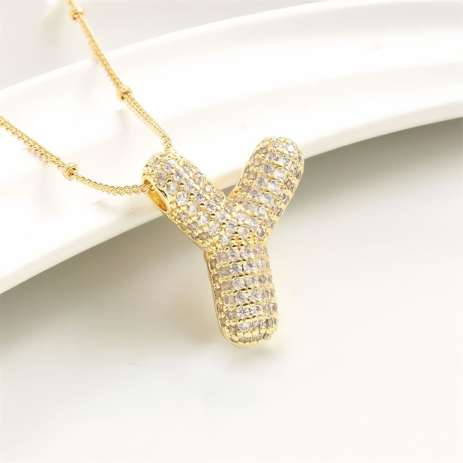 Balloon Letter Pendant Chain