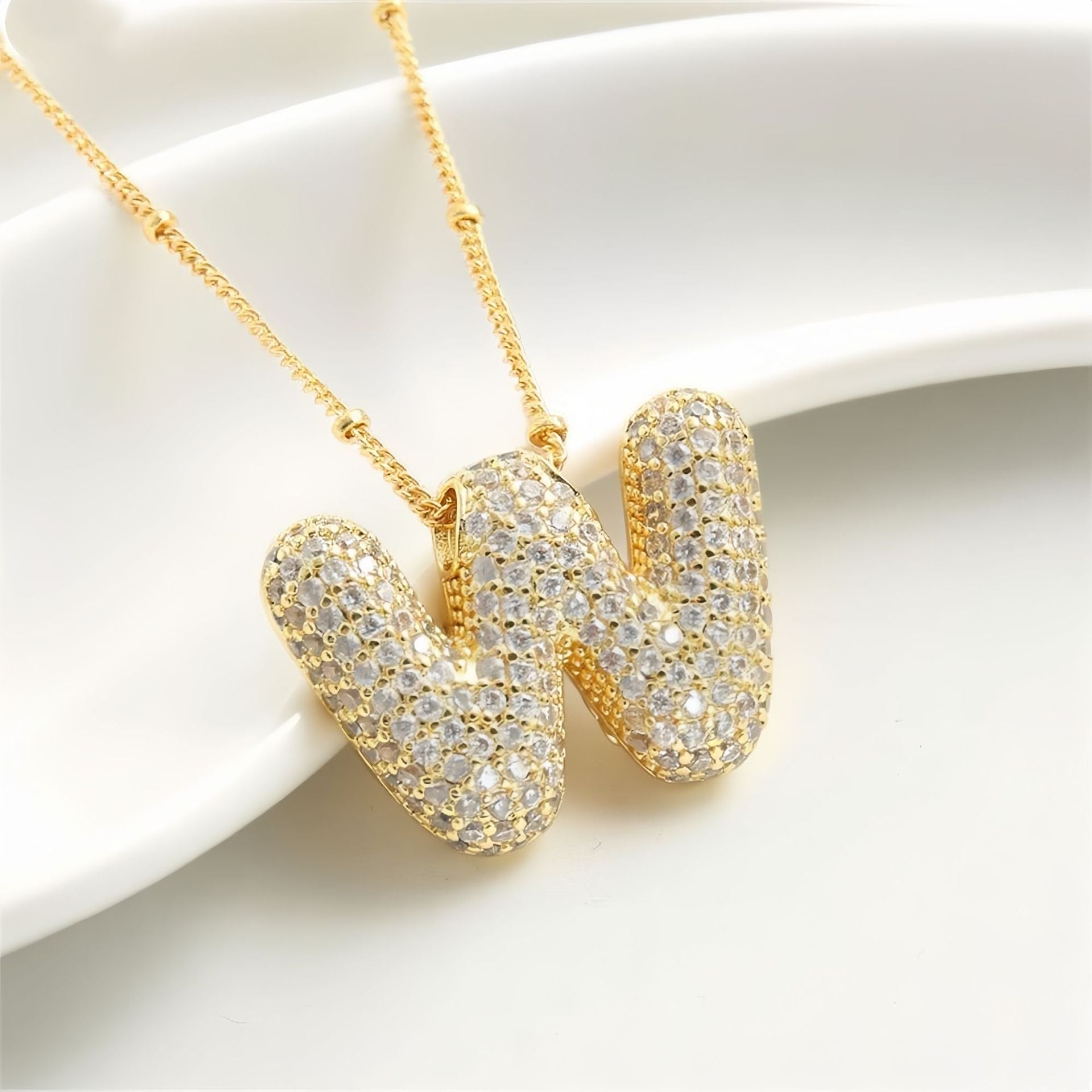 Balloon Letter Pendant Chain