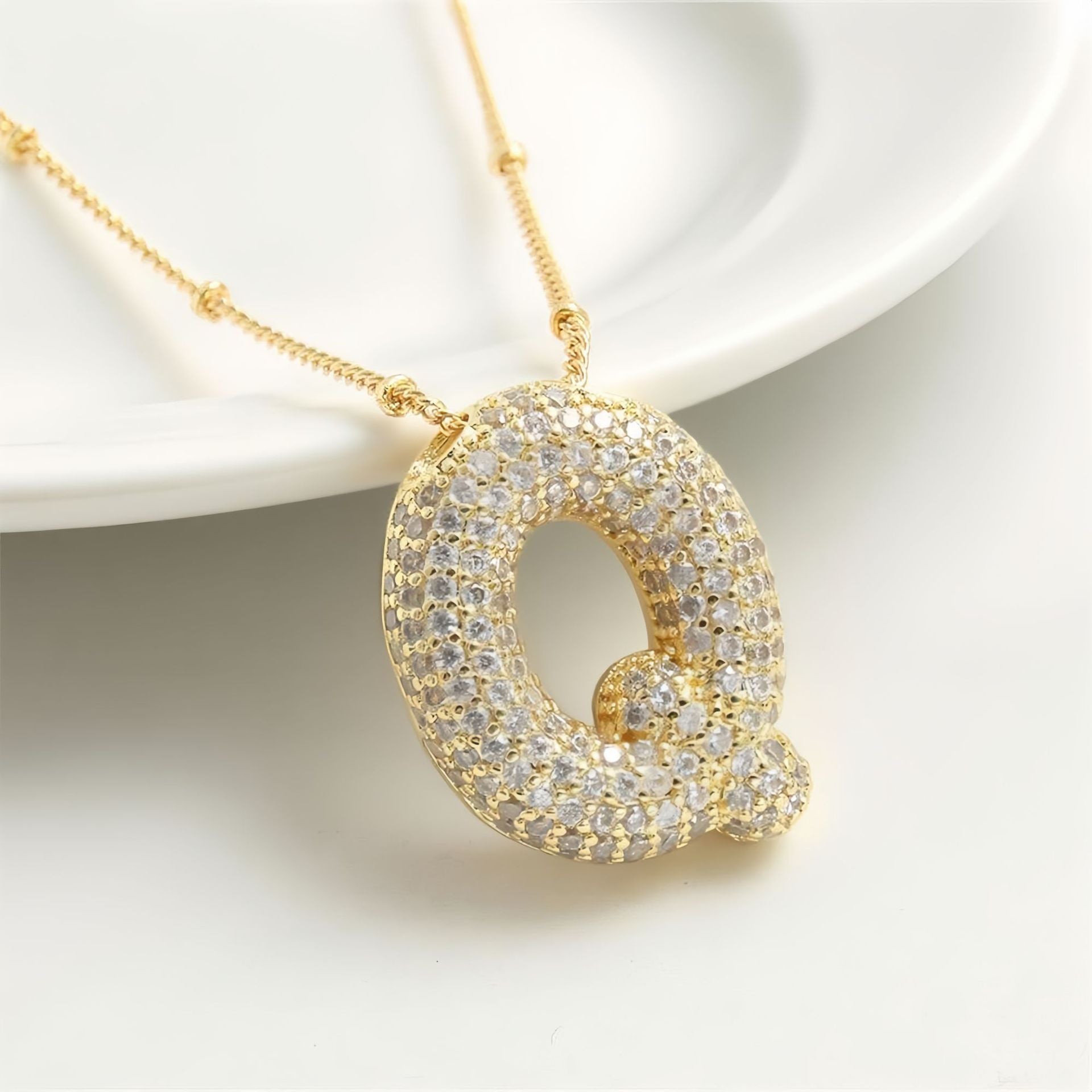 Balloon Letter Pendant Chain
