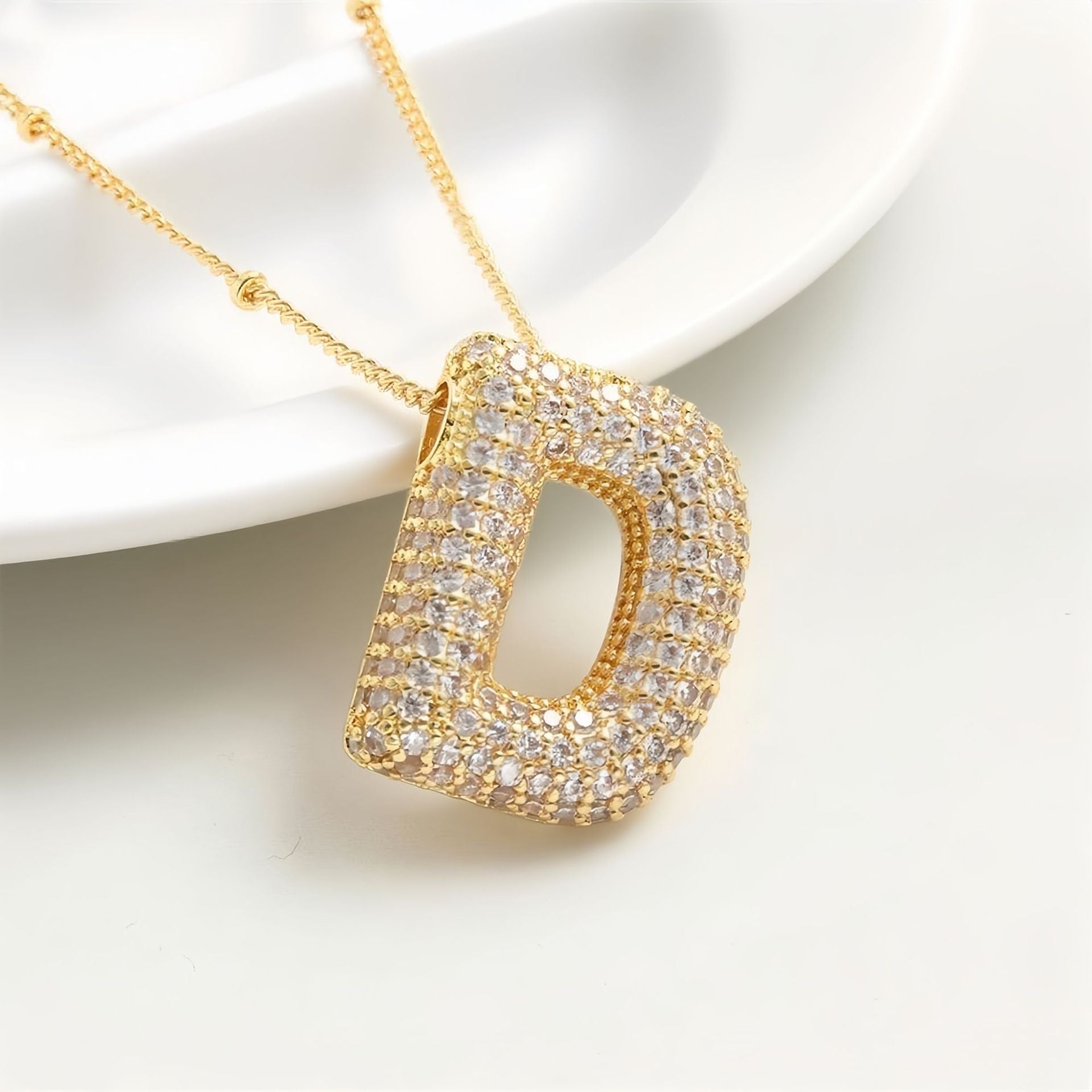 Balloon Letter Pendant Chain