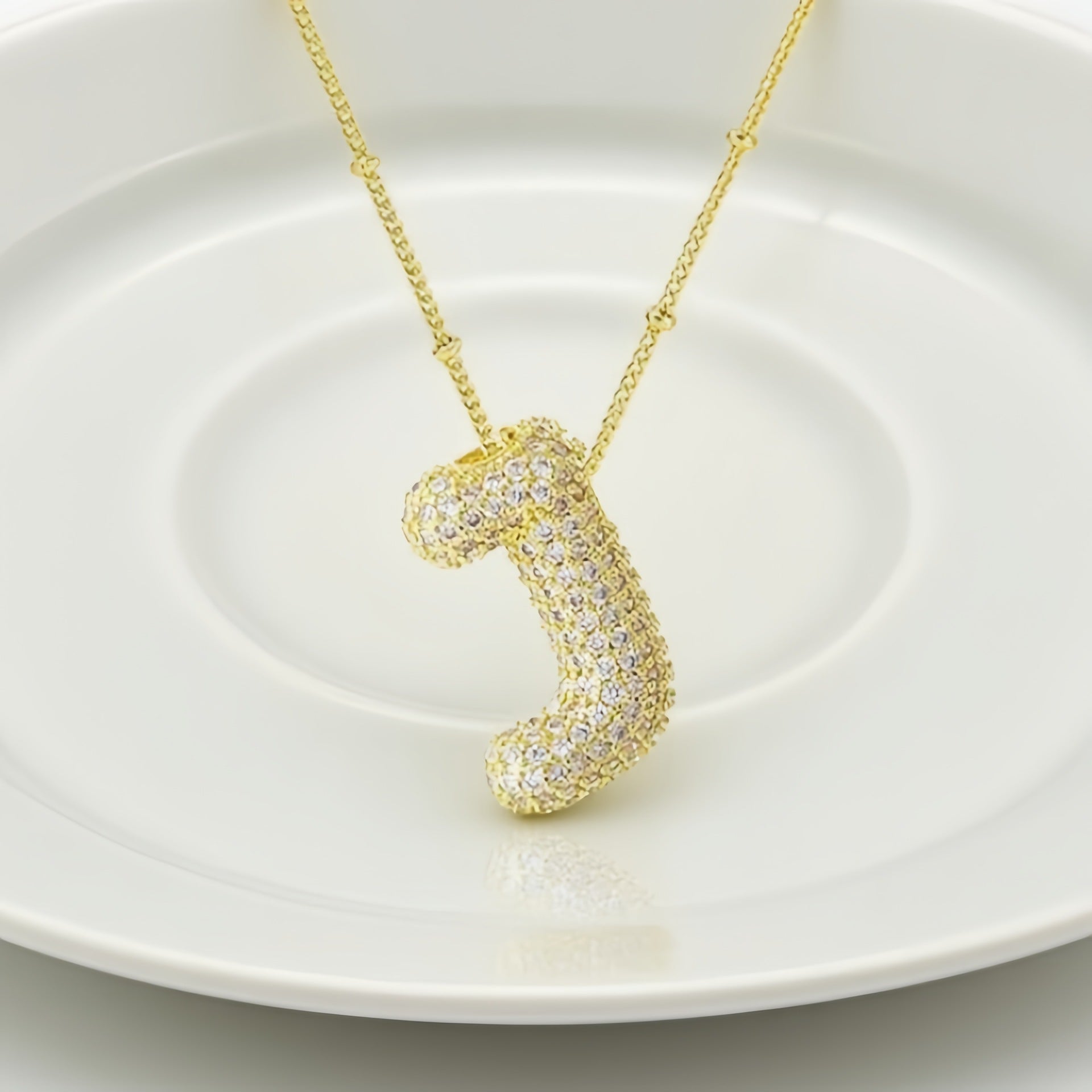 Balloon Letter Pendant Chain