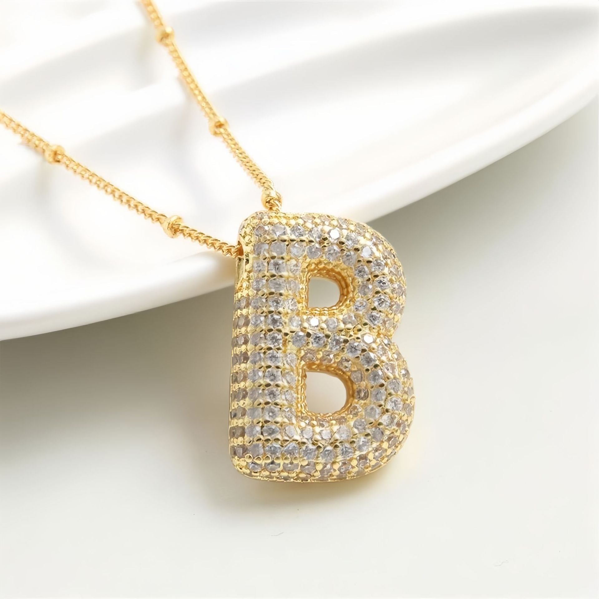 Balloon Letter Pendant Chain