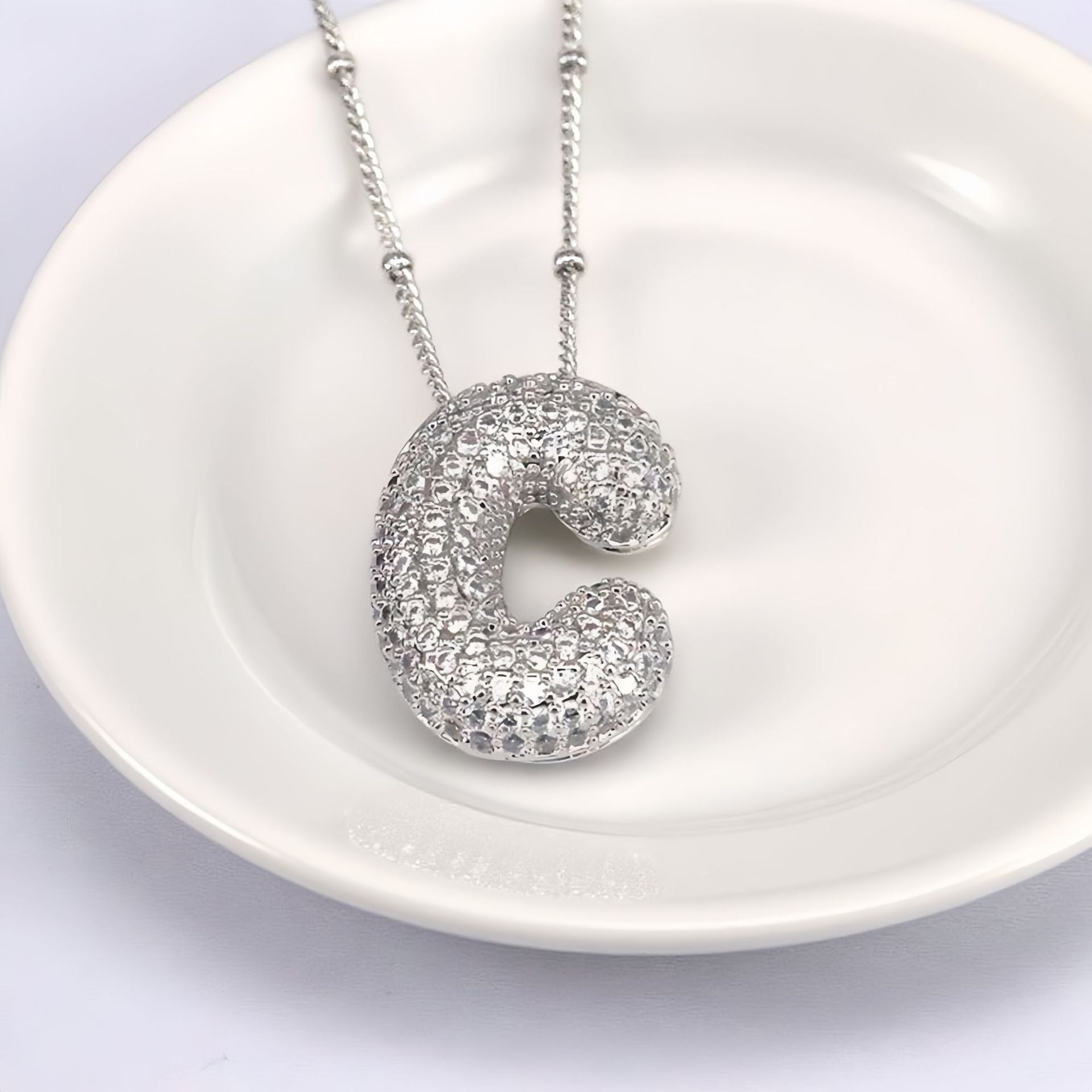 Balloon Letter Pendant Chain