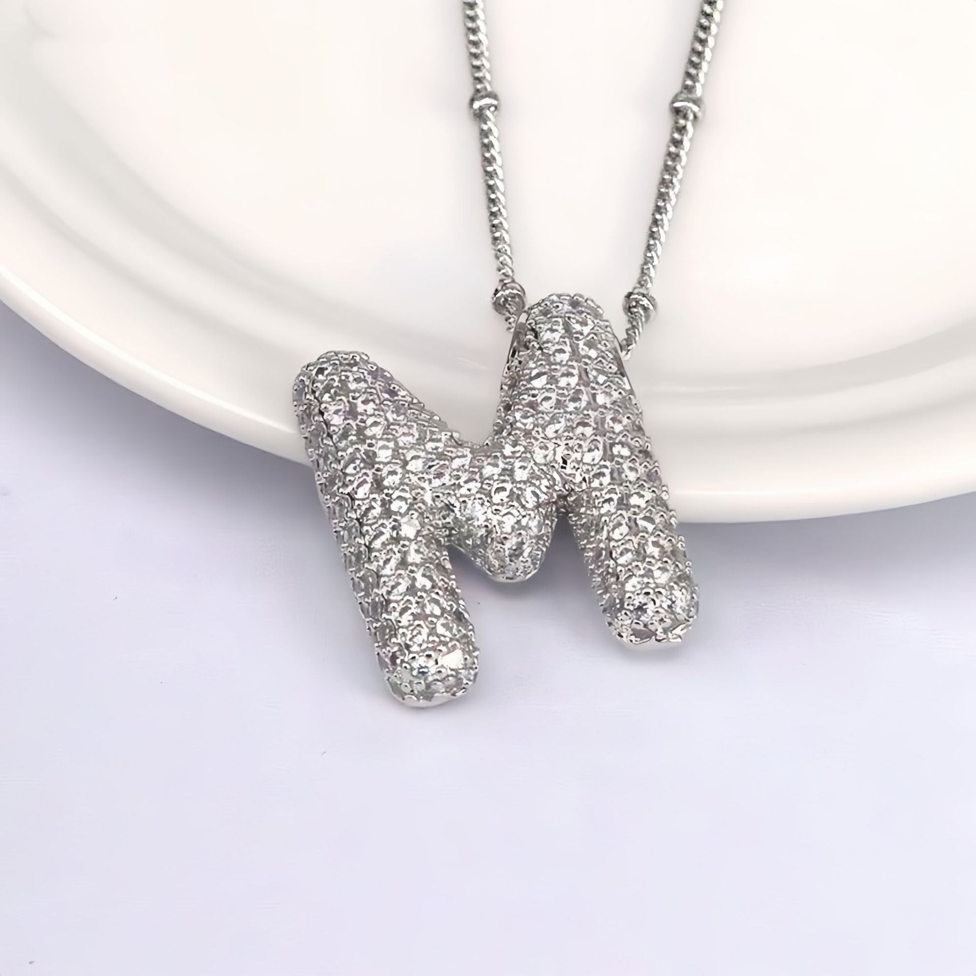 Balloon Letter Pendant Chain
