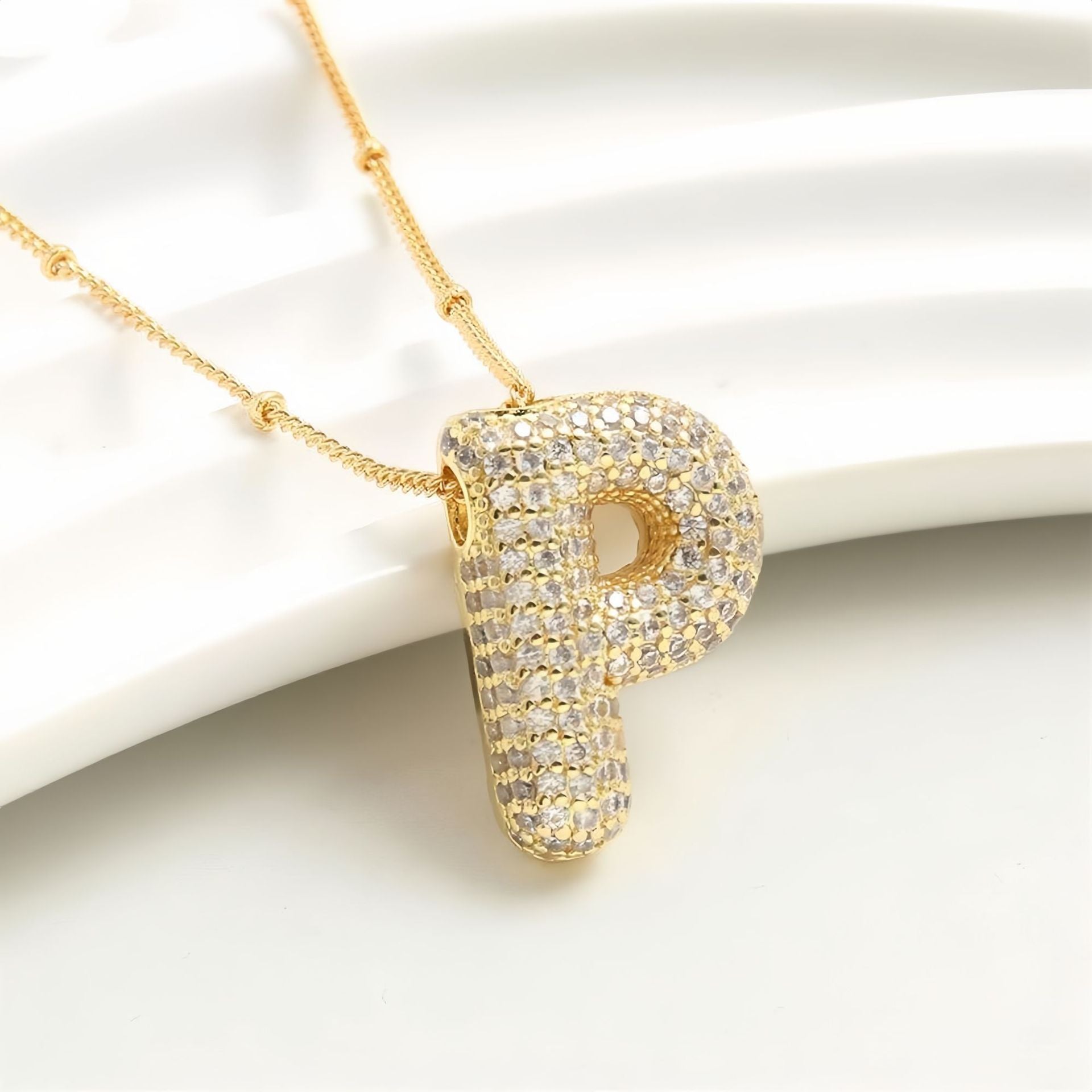Balloon Letter Pendant Chain